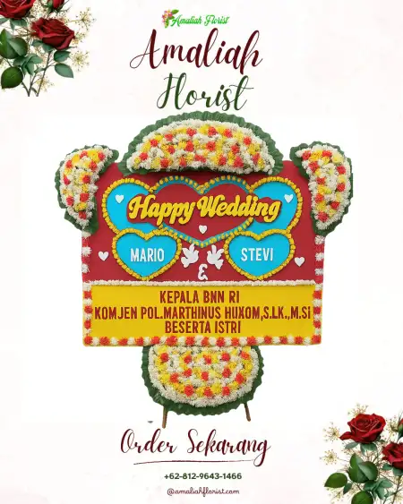 Papan Bunga Pernikahan Lenangguar